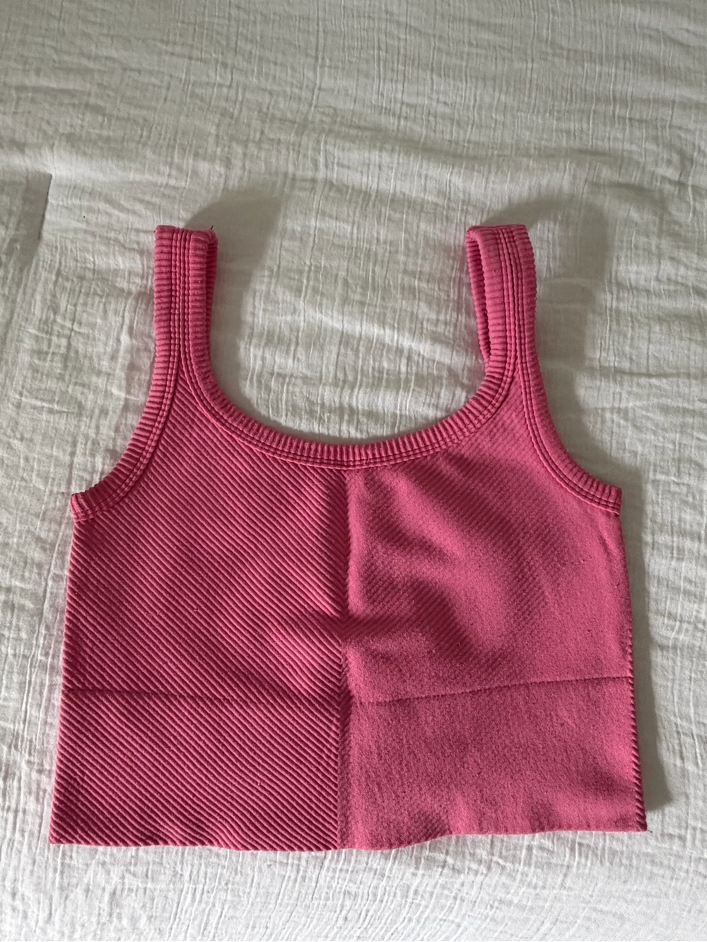 Nikibiki Hot Pink Ribbed Cropped Tank - Picture 2 of 3